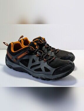Merrell Outright Edge Hiking Trail Shoes Black Orange Men’s Size 9 Outdoor
